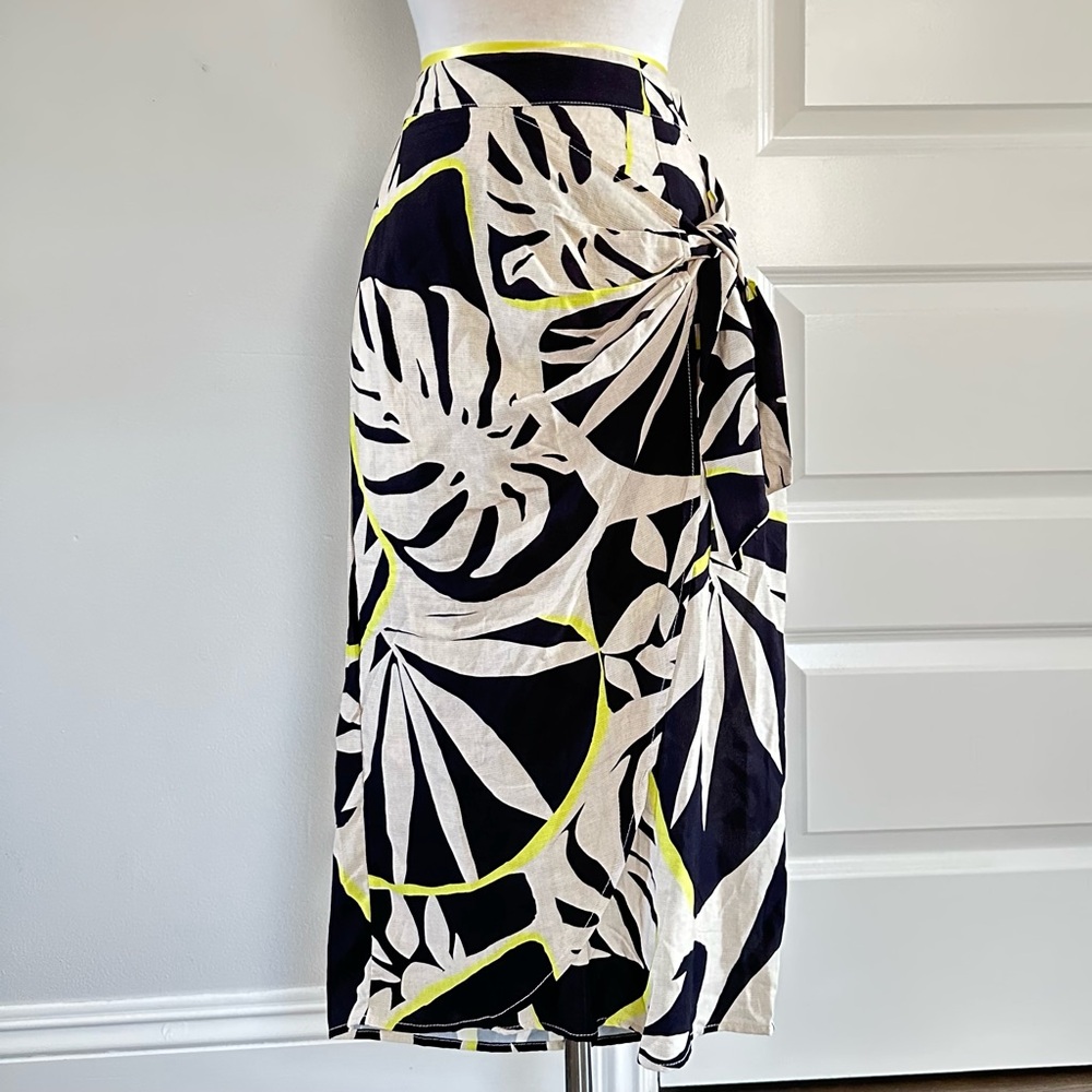 Bionica.co Tropical Print Wrap Skirt 1905 Falda Nudo Palma